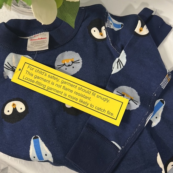 NWT - HANNA ANDERSSON Organic Cotton Long John Pajama Set, Winter Critters - 2T - Picture 5 of 6
